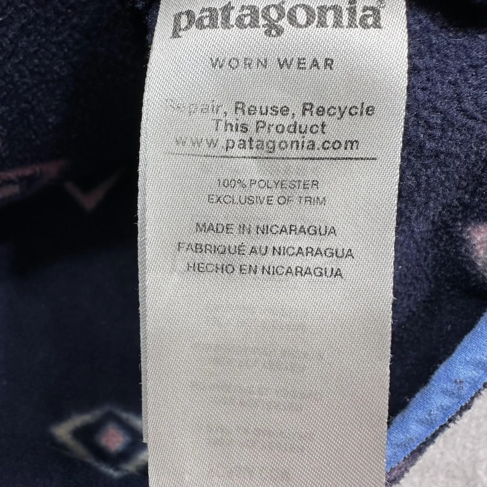 Patagonia Lightweight Synchilla Snap T Pullover Women Small Geometric Aztec SSNE